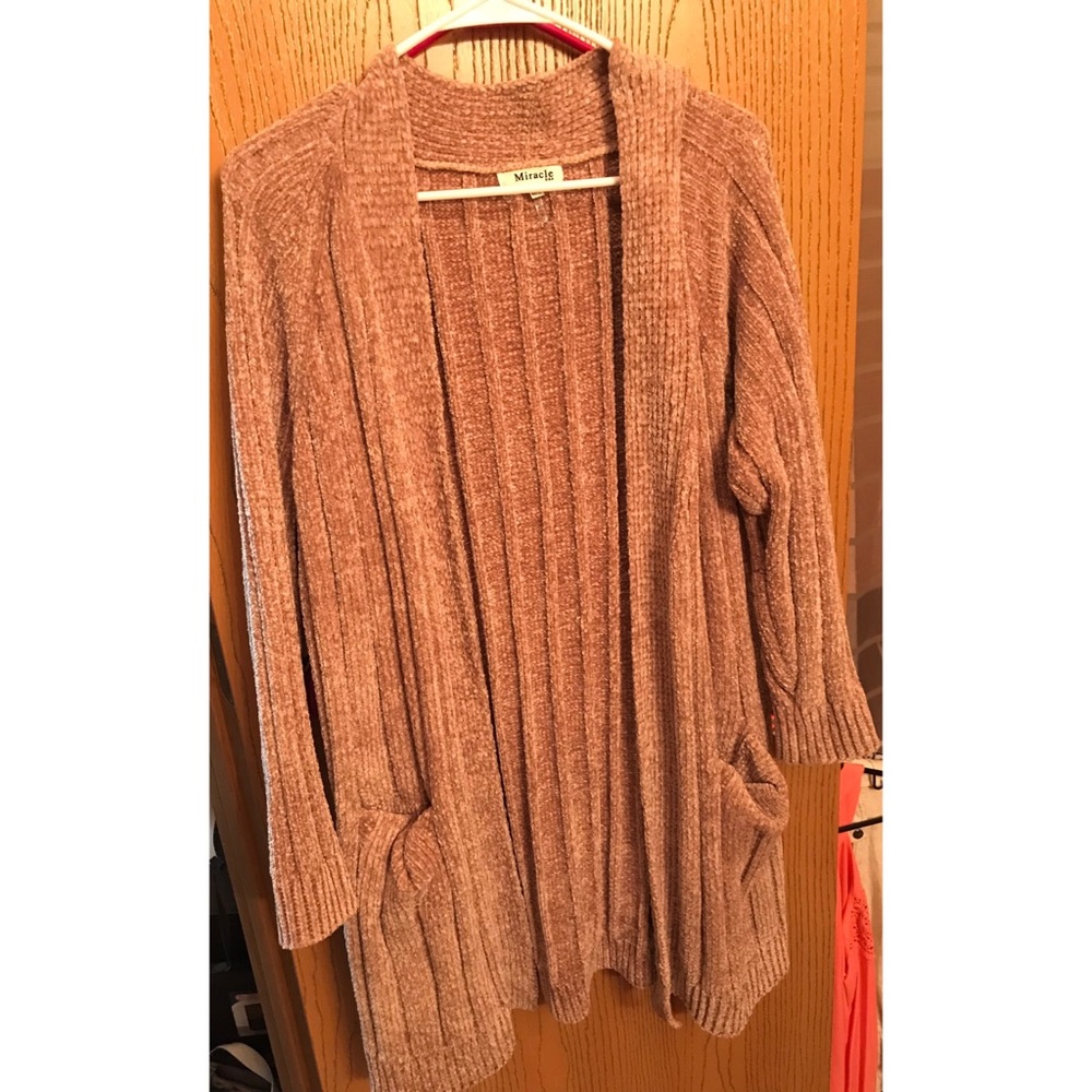 Brown/Tan Long Cardigan